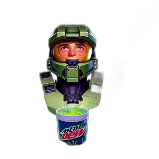 bottle, robot, weapon, creature transparent PNG cut-out