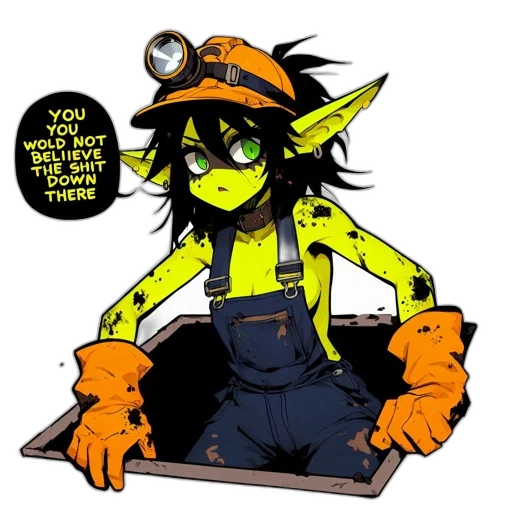 staff, hat, creature, concept art transparent PNG cut-out