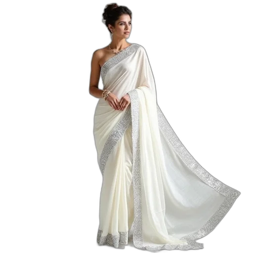 dress, white, designer, silk transparent PNG cut-out