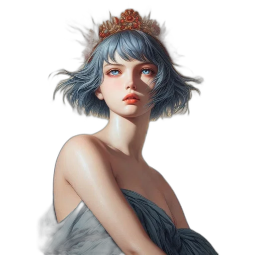 crown, hat, dress, face transparent PNG cut-out