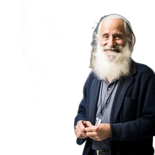 hair, staff, elderly, man transparent PNG cut-out