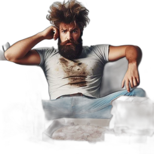 hair, concept art, photorealistic, comic book art transparent PNG cut-out