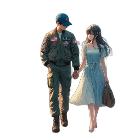 dress, jacket, hat, concept art transparent PNG cut-out