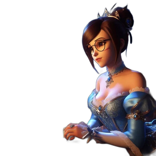 dress, staff, crown, weapon transparent PNG cut-out