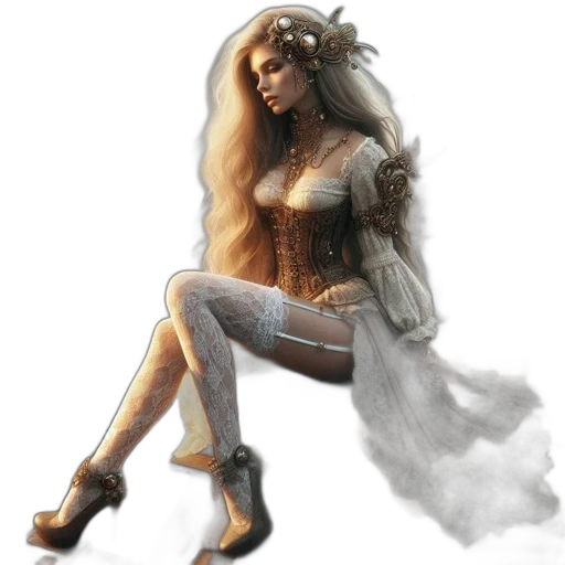 dress, fantasy art, concept art, pixel art transparent PNG cut-out