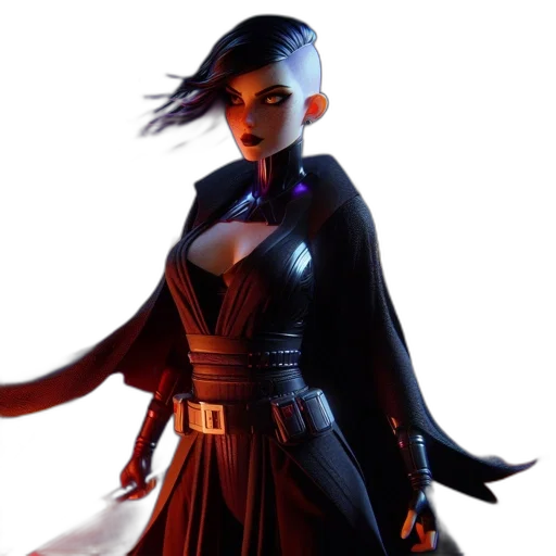 concept art, comic book art, fantasy art, cyberpunk transparent PNG cut-out