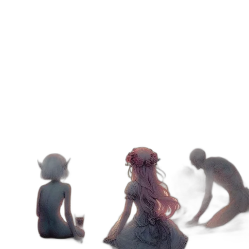 dress, creature, robot, crown transparent PNG cut-out