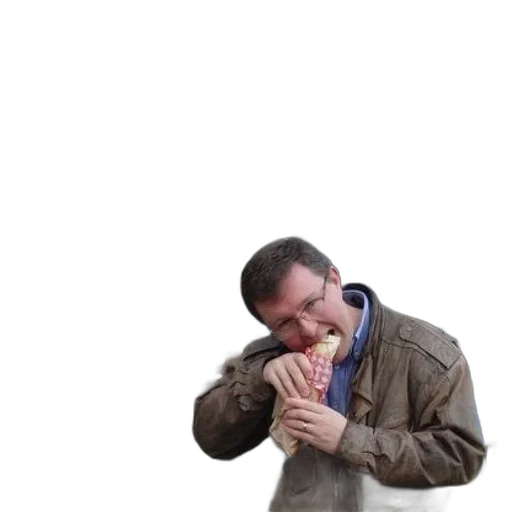 jacket, food, staff, face transparent PNG cut-out