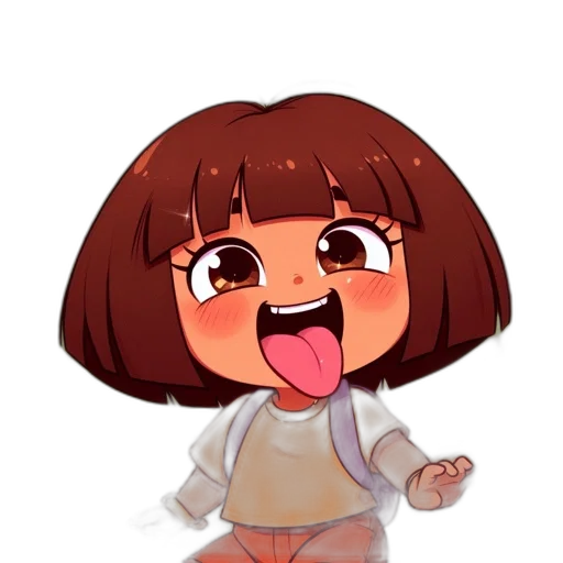 creature, staff, hair, face transparent PNG cut-out