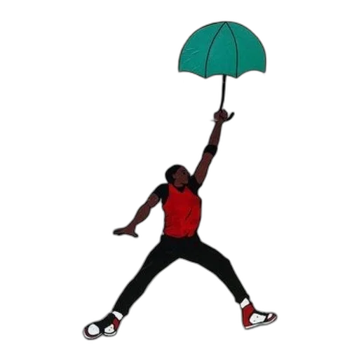 umbrella, staff, concept art, 3d render transparent PNG cut-out