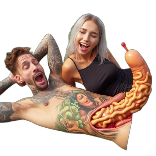 food, creature, hair, weapon transparent PNG cut-out