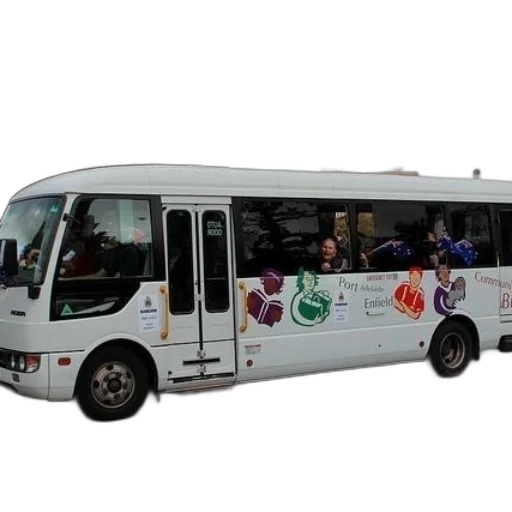 staff, 3d render, white, bus transparent PNG cut-out