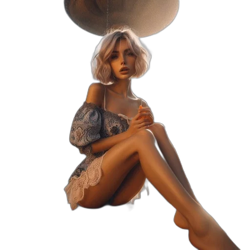 dress, hat, robot, umbrella transparent PNG cut-out
