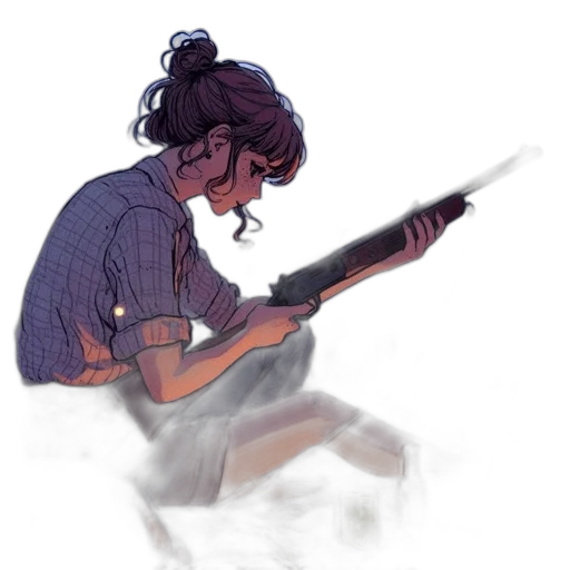 staff, weapon, sword, hair transparent PNG cut-out