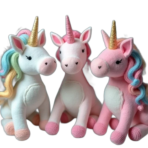 3d render, there, four, different transparent PNG cut-out