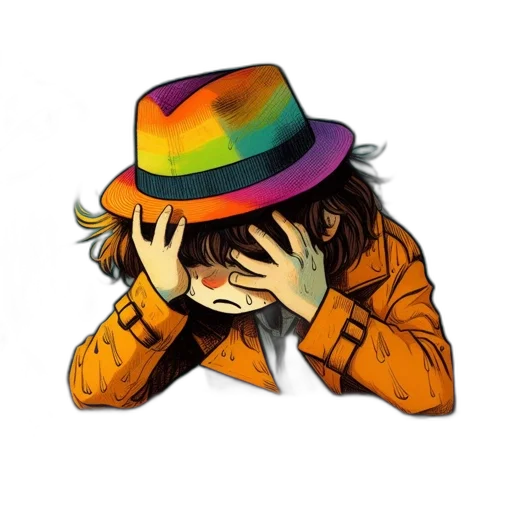 hat, jacket, mask, face transparent PNG cut-out