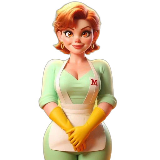 staff, dress, 3d render, concept art transparent PNG cut-out