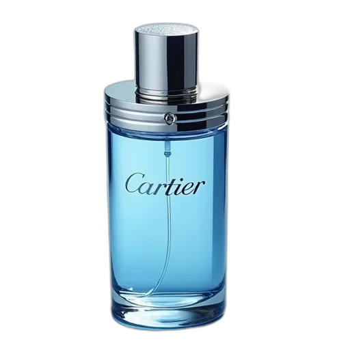 bottle, photorealistic, blue, clear transparent PNG cut-out
