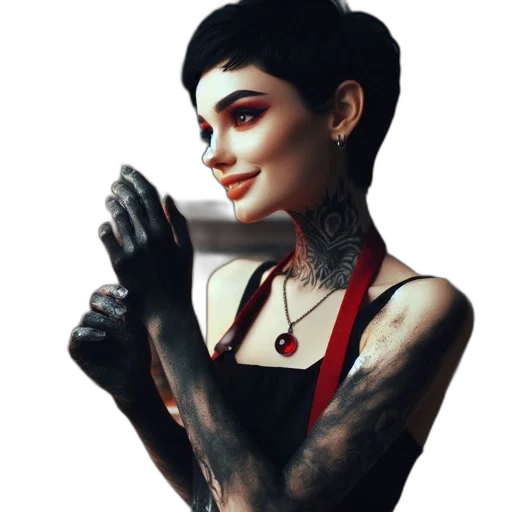 jewelry, staff, face, concept art transparent PNG cut-out