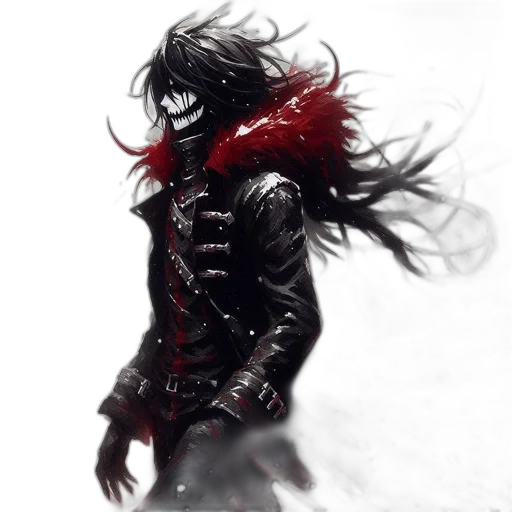 mask, jacket, sword, weapon transparent PNG cut-out