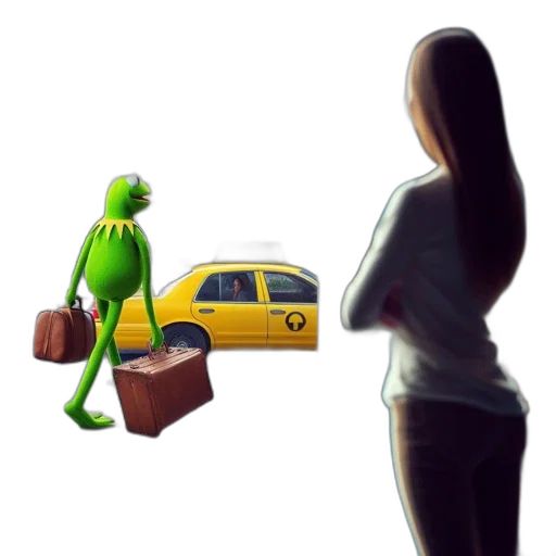 car, robot, staff, 3d render transparent PNG cut-out
