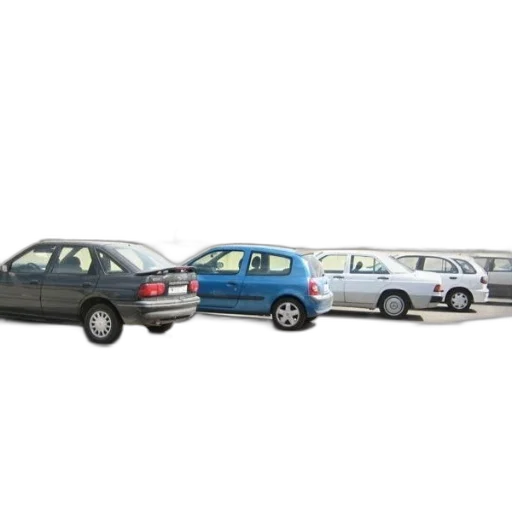 car, 3d render, photorealistic, row transparent PNG cut-out