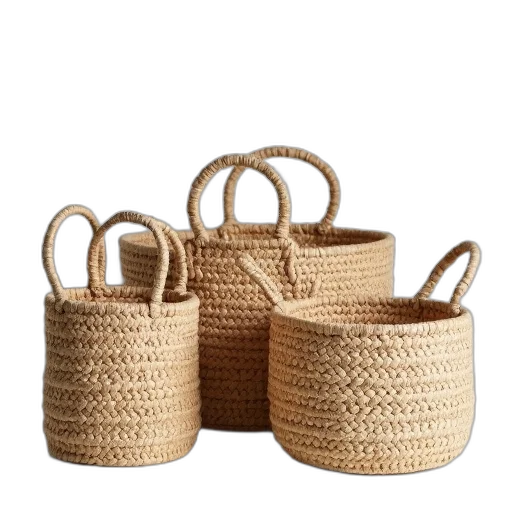 3d render, earth tones, pieces, basket transparent PNG cut-out