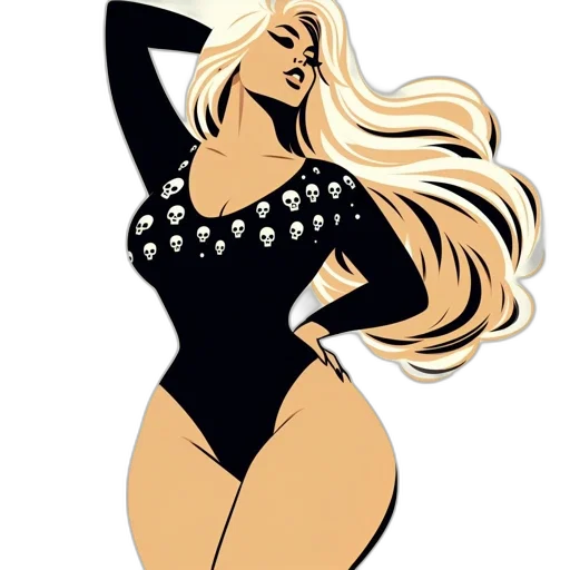 dress, cartoon, concept art, comic book art transparent PNG cut-out