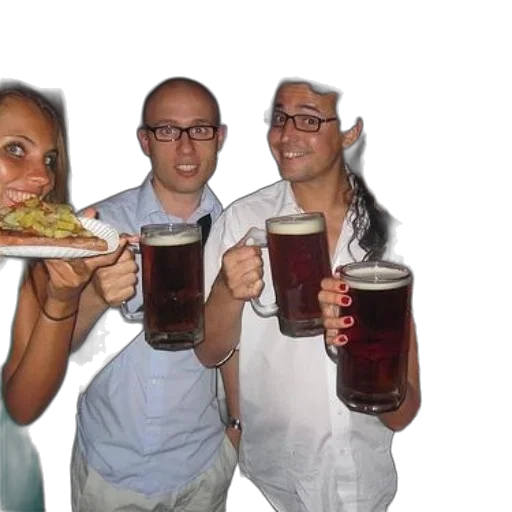 food, staff, four, people transparent PNG cut-out