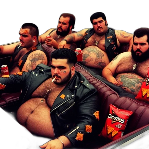 concept art, five, shirtless, men transparent PNG cut-out