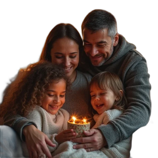 fire, photo, family, words transparent PNG cut-out