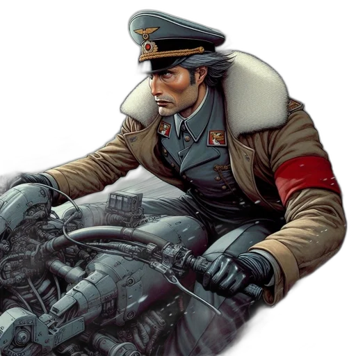 jacket, weapon, car, face transparent PNG cut-out