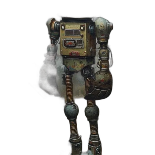 robot, staff, weapon, creature transparent PNG cut-out