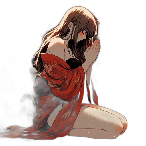 dress, mask, creature, hair transparent PNG cut-out