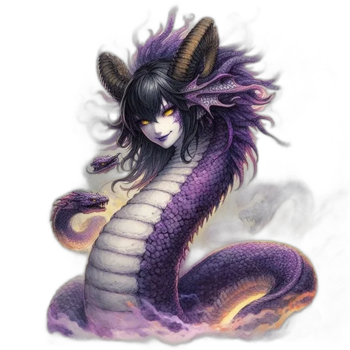 dragon, creature, staff, animal transparent PNG cut-out