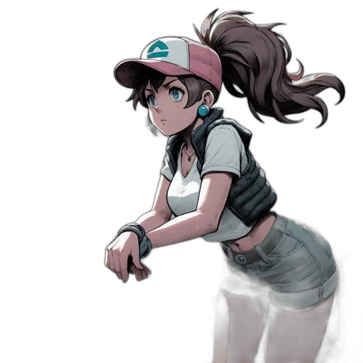 staff, hat, dress, weapon transparent PNG cut-out