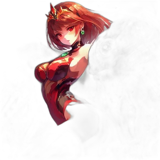 dress, dragon, staff, weapon transparent PNG cut-out