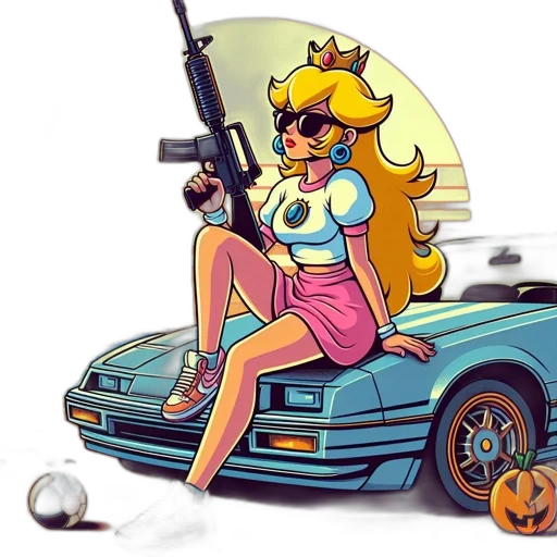 car, weapon, pixel art, concept art transparent PNG cut-out