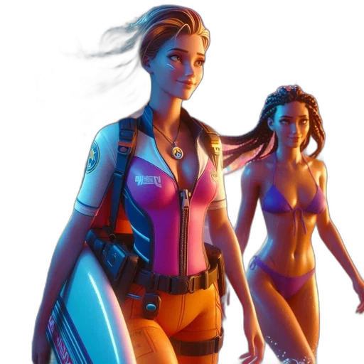 jacket, concept art, cyberpunk, comic book art transparent PNG cut-out