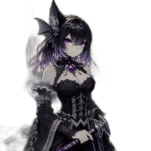 dress, staff, mask, weapon transparent PNG cut-out