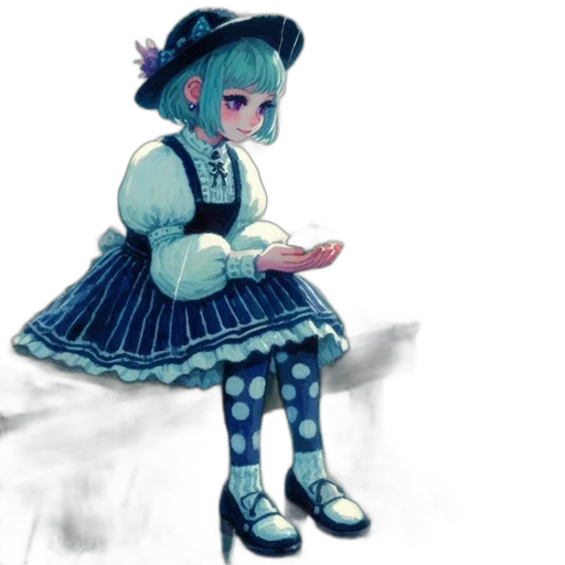 dress, staff, robot, hat transparent PNG cut-out