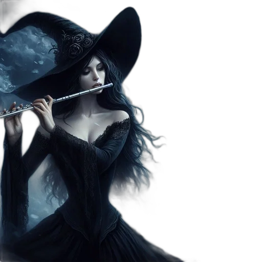 hat, staff, sword, fantasy art transparent PNG cut-out