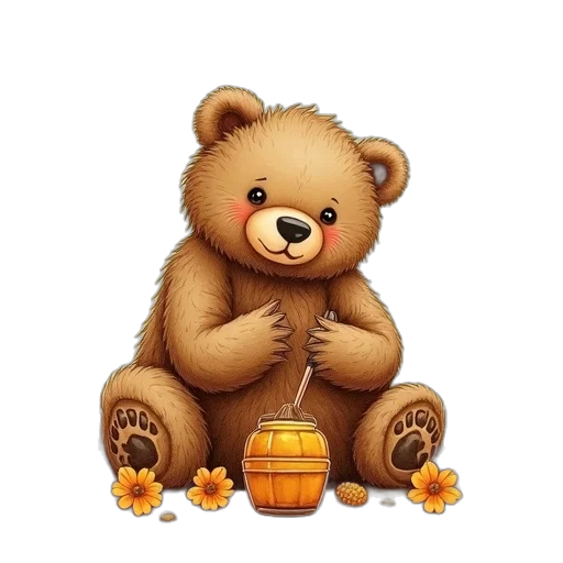 pixel art, photorealistic, concept art, honey transparent PNG cut-out