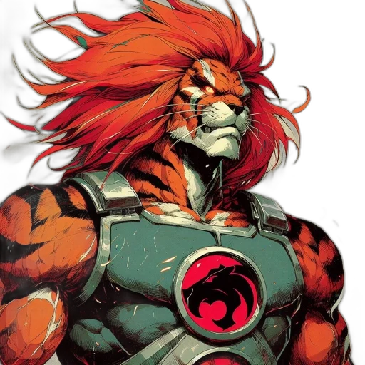 comic book art, concept art, red, animated transparent PNG cut-out