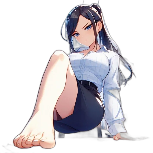 dress, staff, weapon, robot transparent PNG cut-out
