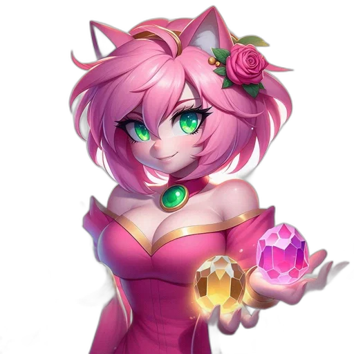 flower, staff, dress, jewelry transparent PNG cut-out