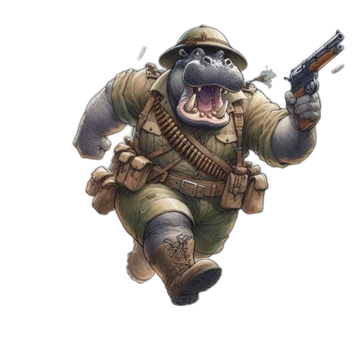 animal, creature, weapon, staff transparent PNG cut-out