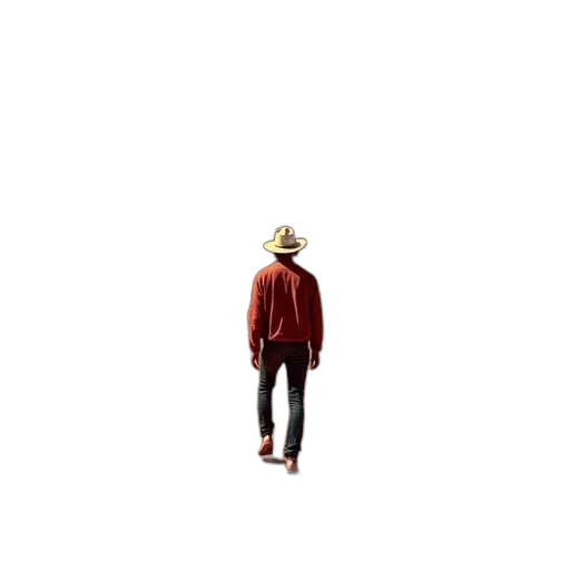 hat, jacket, robot, staff transparent PNG cut-out
