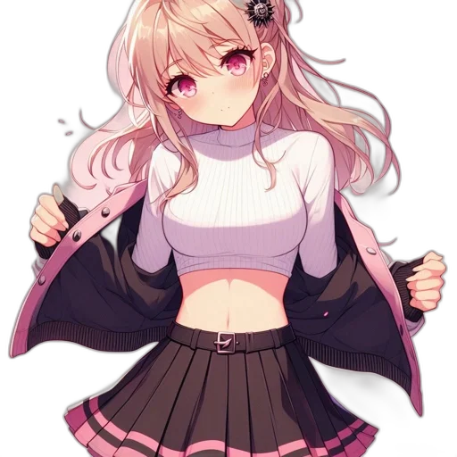 jacket, staff, weapon, dress transparent PNG cut-out
