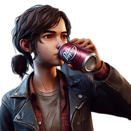 jacket, bottle, concept art, pixel art transparent PNG cut-out
